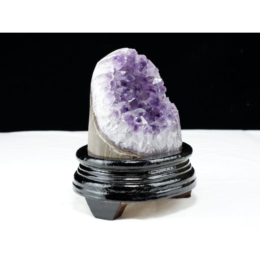 1.1Kg アメジスト クラスター ウルグアイ産 原石 amethyst 台座付属