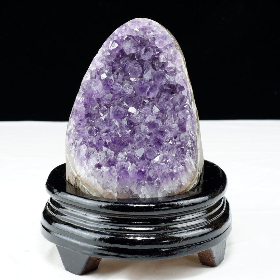 1.3Kg アメジスト クラスター ウルグアイ産 原石 amethyst 台座付属