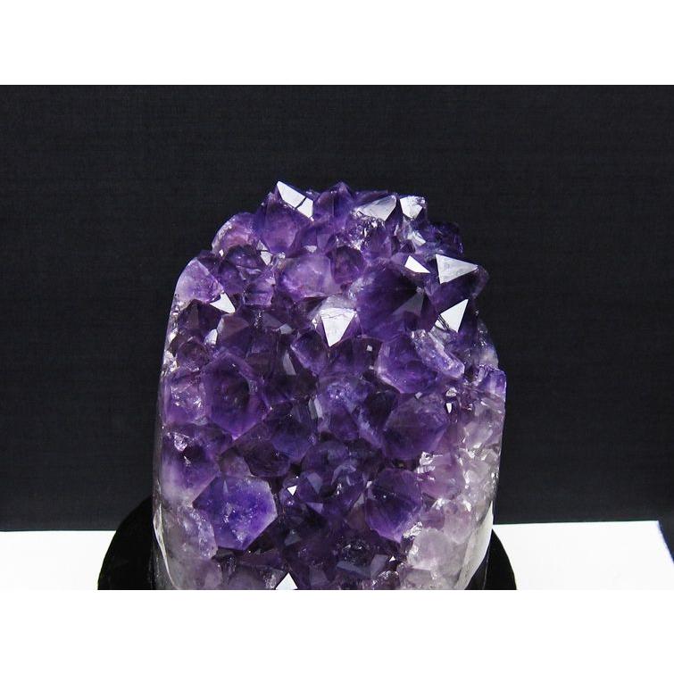 1.4Kg アメジスト 原石 ウルグアイ産 クラスター amethyst 台座付属