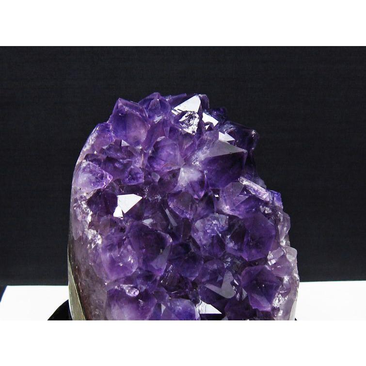 1.4Kg アメジスト 原石 ウルグアイ産 クラスター amethyst 台座付属