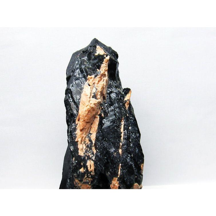 2.3Kg モリオン 黒水晶 原石 山東省産 台座付属 送料無料 191-341 