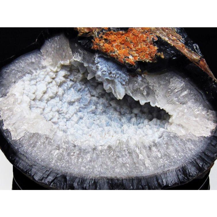 2.6Kg アゲート ジオード 原石 台座付属 一点物 送料無料 191-506
