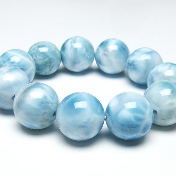 ラリマー ブレスレット 22mm 一点物 [送料無料] 199-198 : 天然石  