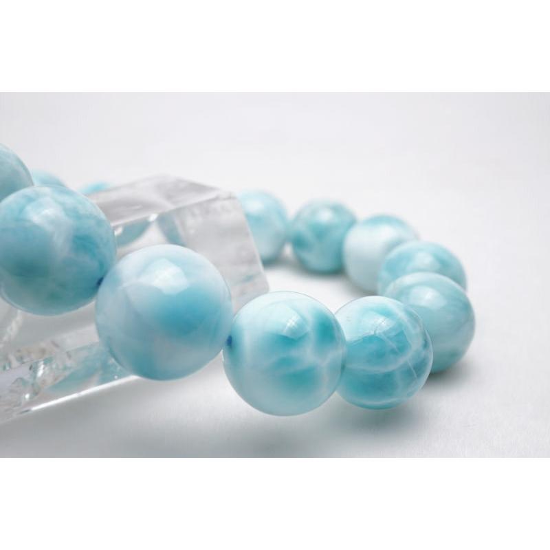 最高品質 ラリマー ブレスレット 12.5mm-13mm ヒーリング ラリマー