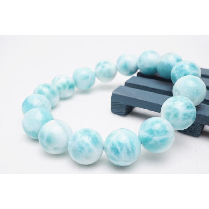 ＊天然石　ラリマー　ブレスレット　13mm＊ ラリマー ブレスレット ラリマール ヒーリング効果 13mm 一点物 199-6