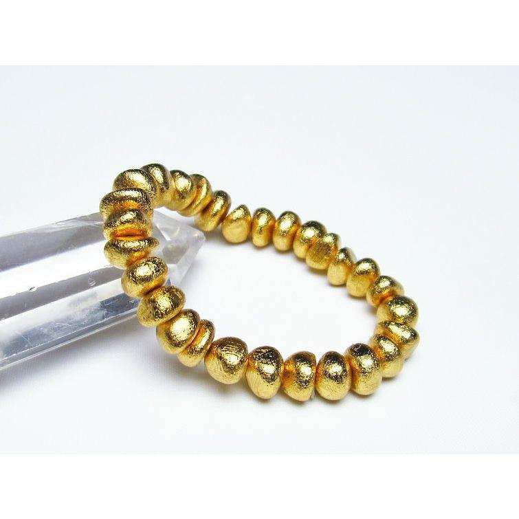 ギベオン隕石 ブレスレット メテオライト ブレス ゴールド 一点