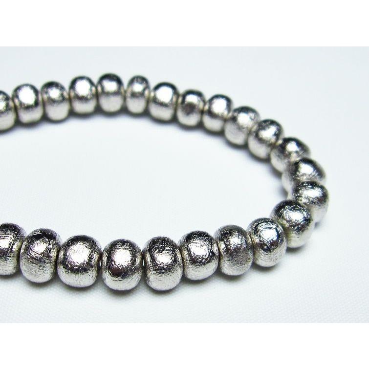 ●8-8.5mm●ギベオン隕石ブレスレット●アヤカすぺしゃる● ギベオン隕石 ブレスレット 8mm玉 No.2 （鑑別書付き） 最高級