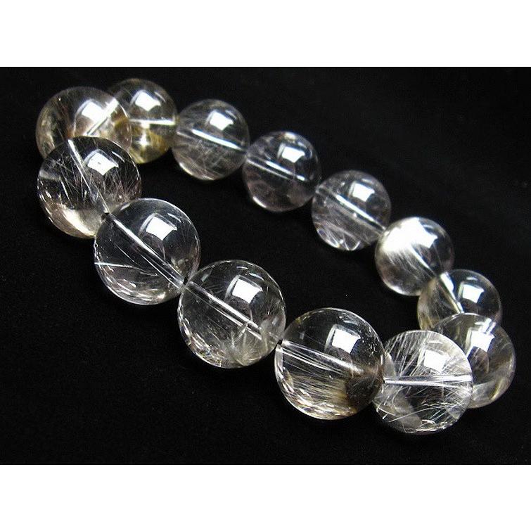 プラチナルチルクォーツ ブレスレット 18mm 一点物 211-1251の画像