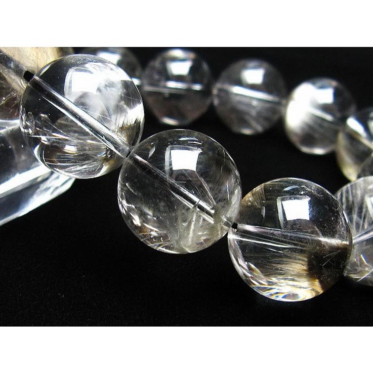 プラチナルチルクォーツ ブレスレット 18mm 一点物 211-1251の画像
