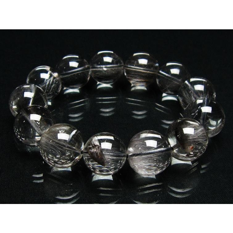 プラチナルチルクォーツ ブレスレット 16mm 一点物 211-1252 : 211 