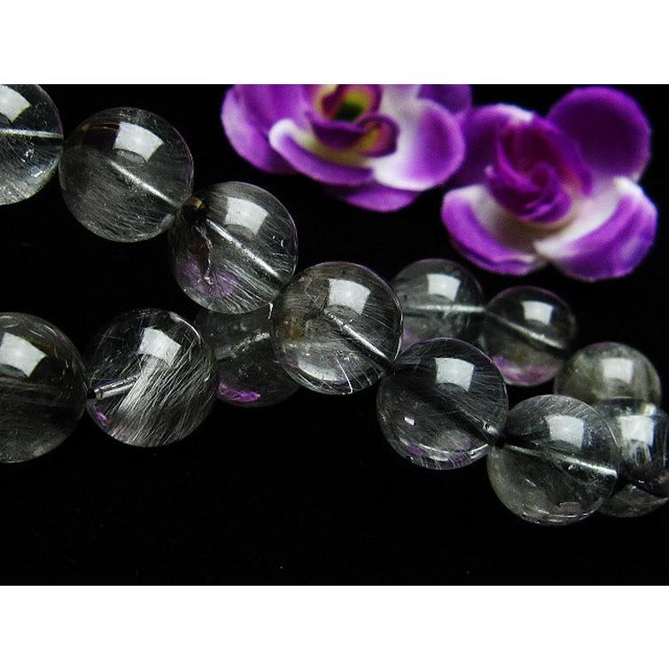 プラチナルチルクォーツ ブレスレット 13mm 一点物 211-1261の画像