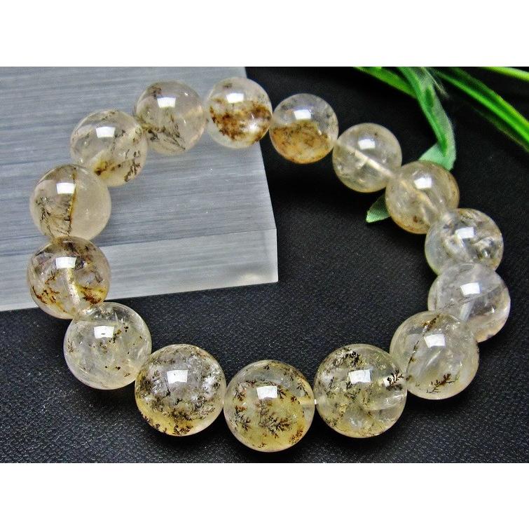 デンドリティッククォーツ ブレスレット 15mm 一点物 211-1552 ±0 5mm ブレスレット 15mm