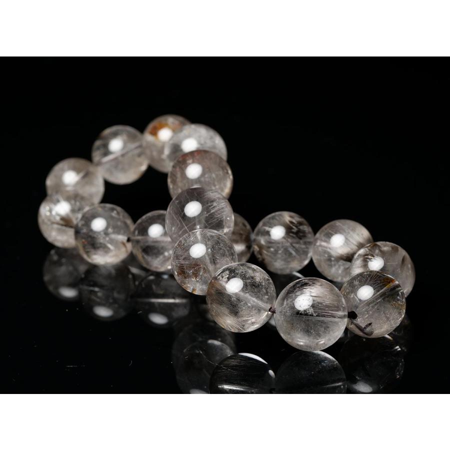 プラチナルチルクォーツ ブレスレット 13mm 一点物 211-1690の画像