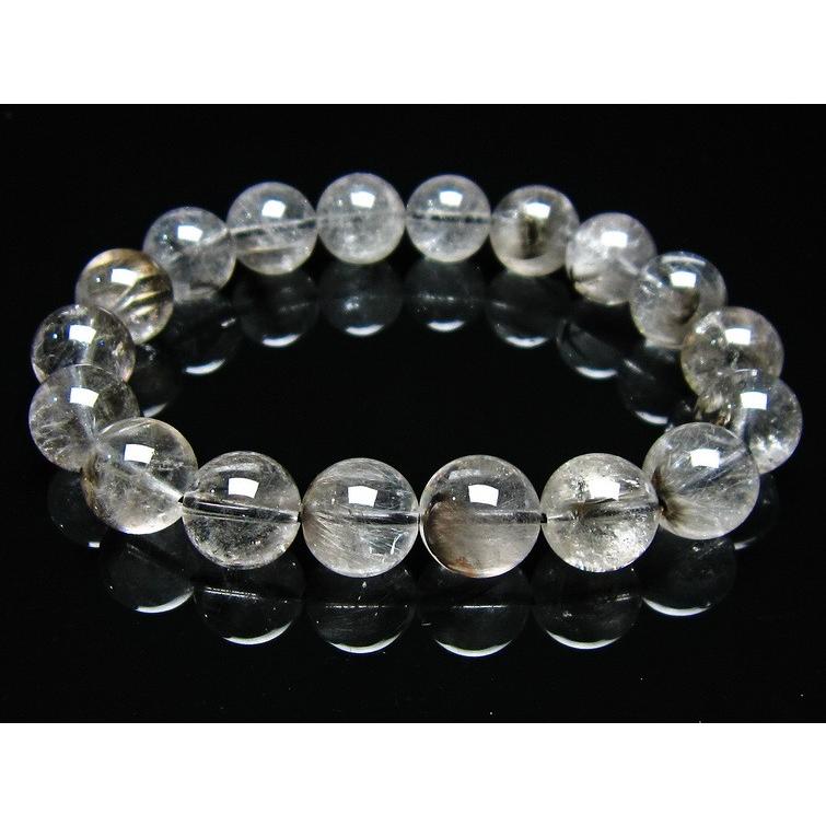 プラチナルチルクォーツ ブレスレット 11mm 一点物 211-1696 : 天然石