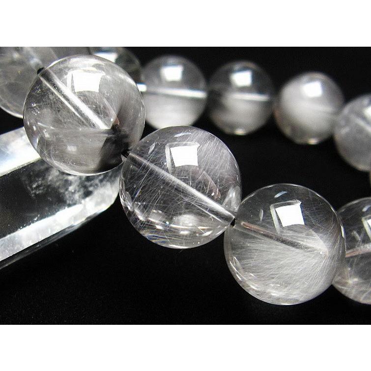 プラチナルチルクォーツ ブレスレット 17mm 一点物 211-1712 : 天然石 