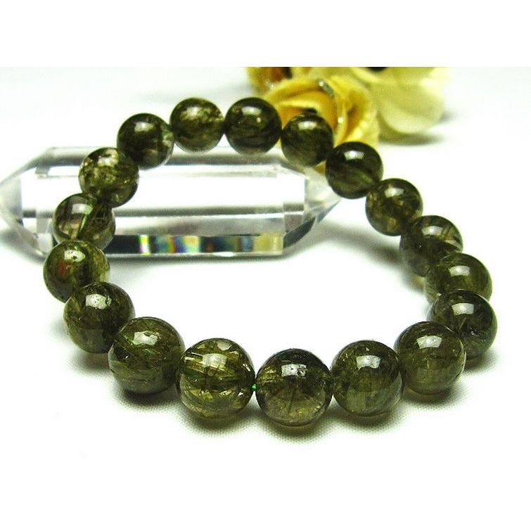 グリーンエピドート ブレスレット 11mm 一点物 211-2156 : 天然石