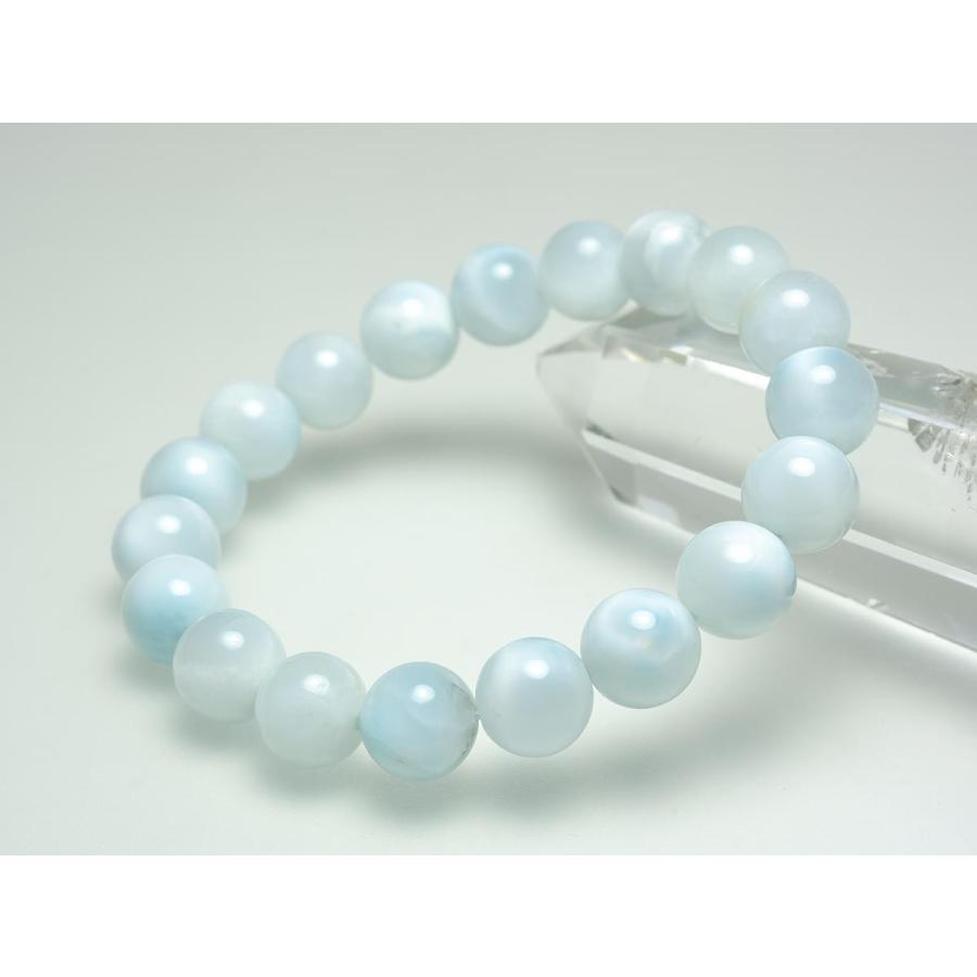 ラリマー ブレスレット 本物 10mm 一点物 211-2535 : 天然石