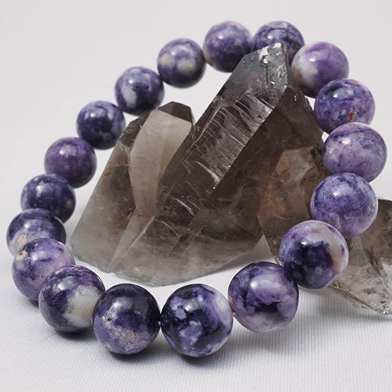 ティファニーストーン ブレスレット 12mm 一点物 211-2674 : 天然石