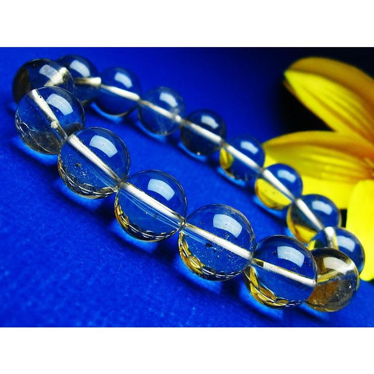 パイライトインクォーツ ブレスレット 14mm 一点物 211-2786 : 天然石 