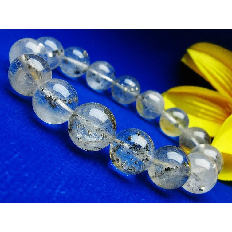 パイライトインクォーツ ブレスレット 15mm 一点物 211-2790の画像