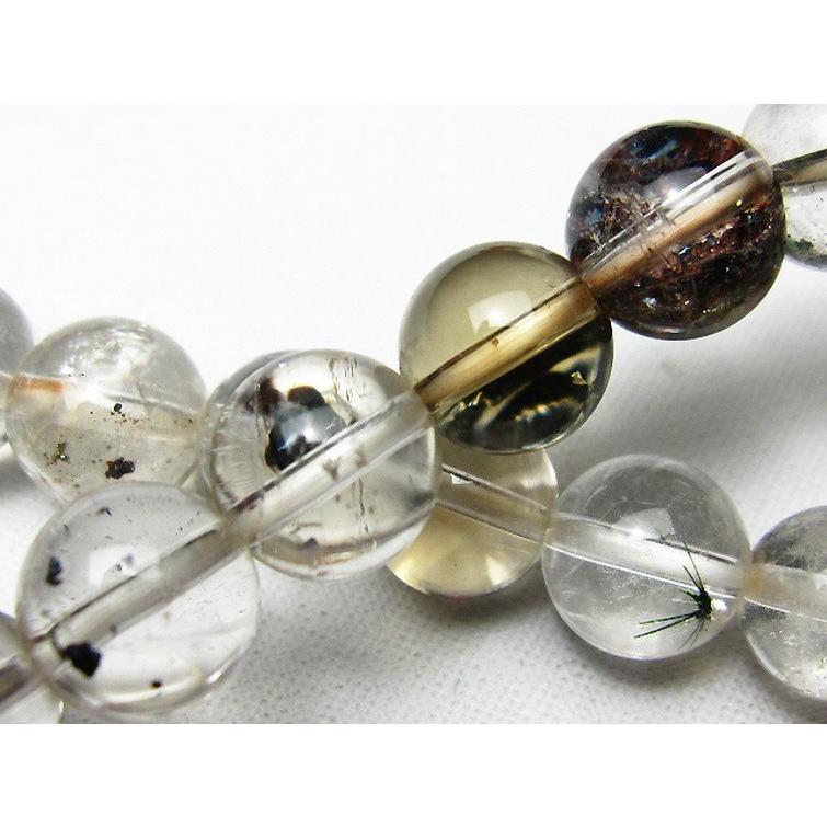 パイライトインクォーツ ブレスレット 9mm 一点物 211-2799 : 天然石  