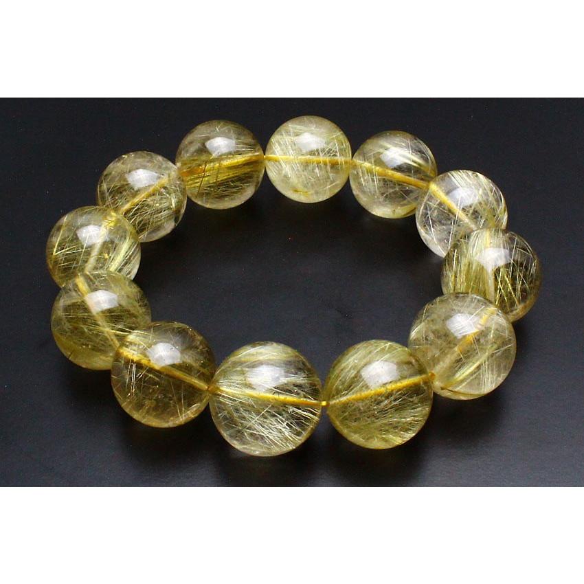 タイチンルチルクォーツ ブレスレット 15mm ⭐︎【天然】タイチンルチルクオーツ ブレスレット 15mm 70g