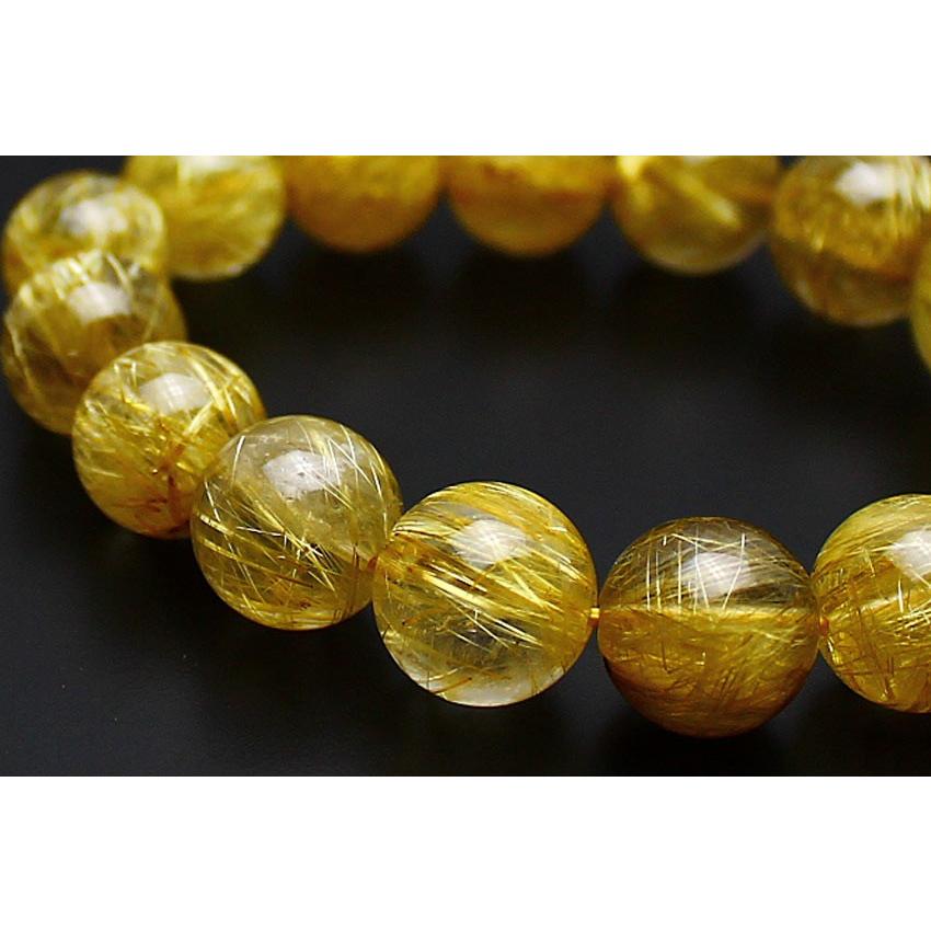 タイチンルチルクォーツ ブレスレット ゴールドタイチン 15〜17mm 一点