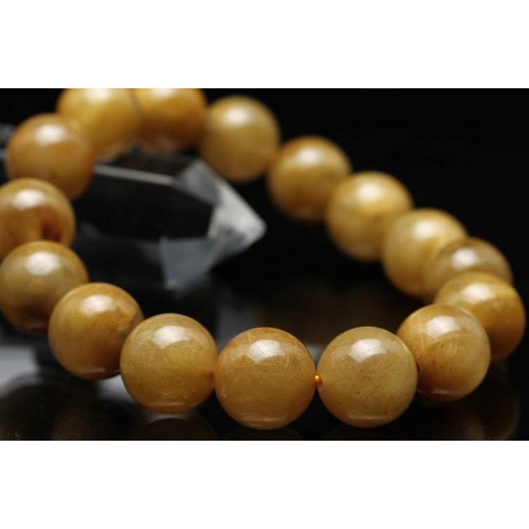 ルチルクォーツ ブレスレット 13mm 一点物 211-3998 : 天然石