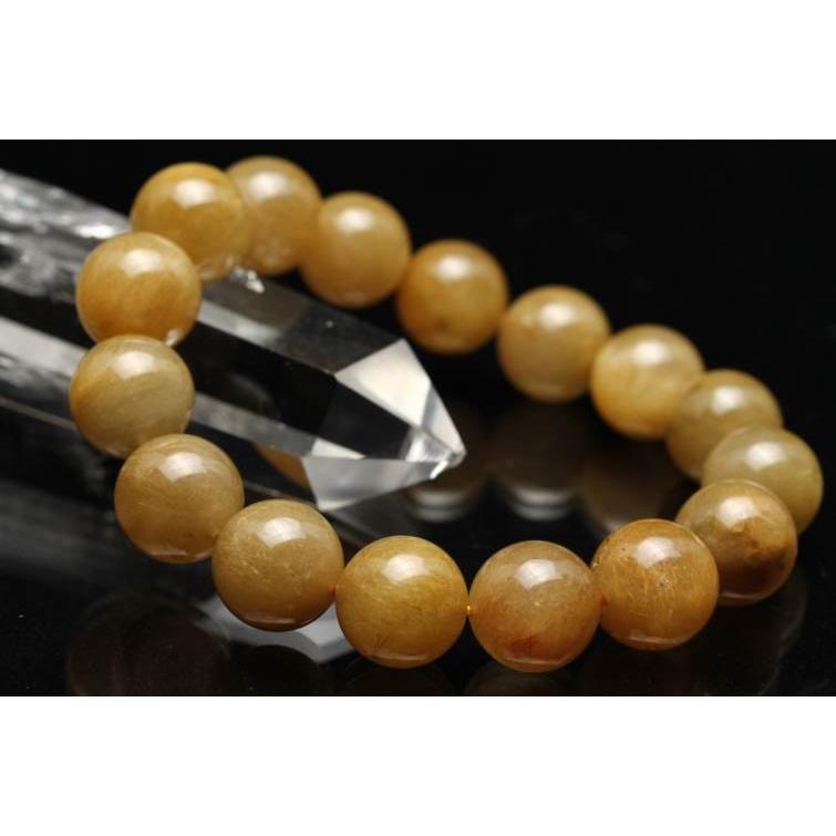 ルチルクォーツ ブレスレット 13mm 一点物 211-4110 : 天然石