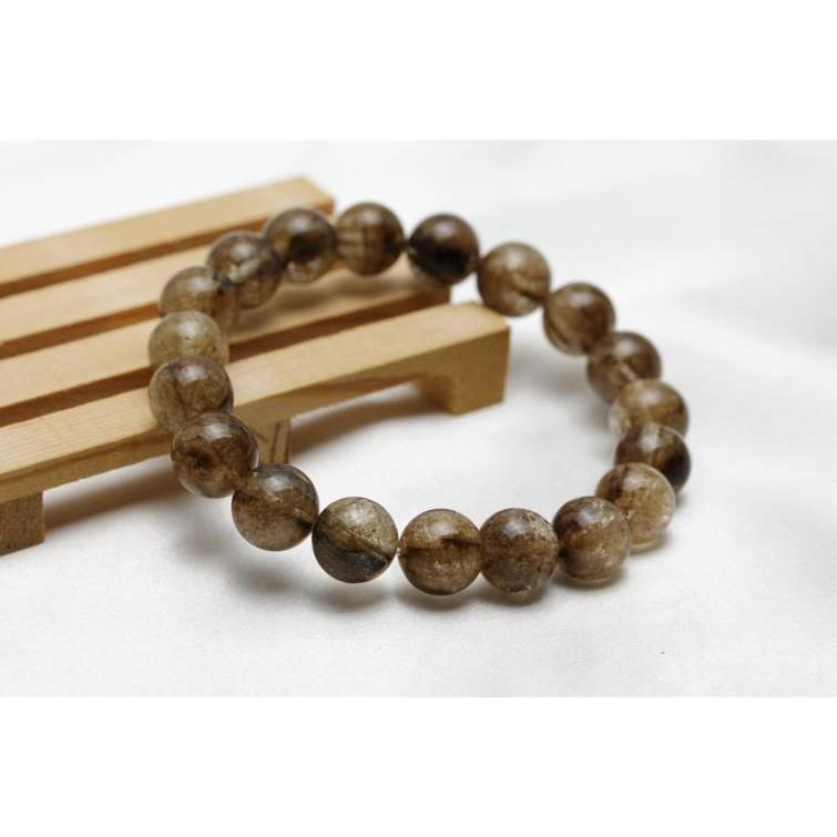 プラチナルチルクォーツ ブレスレット 10mm 一点物 メール便送料無料