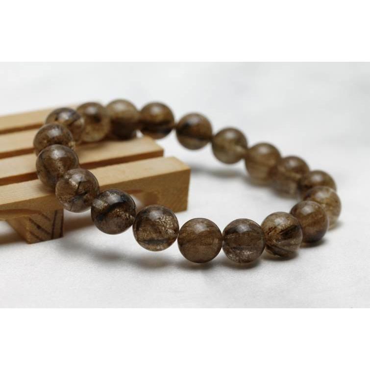 プラチナルチルクォーツ ブレスレット 10mm 一点物 メール便送料無料