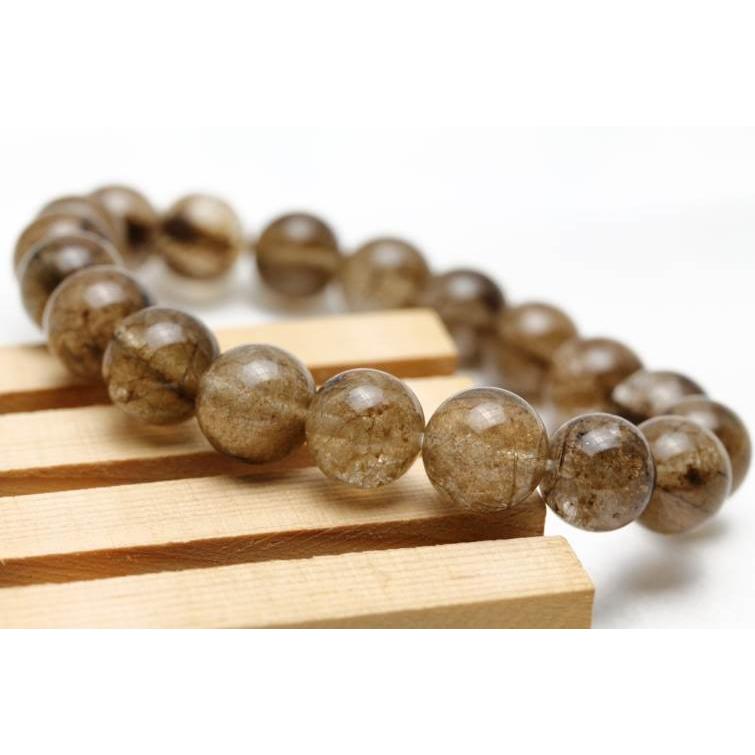 プラチナルチルクォーツ ブレスレット 10mm 一点物 メール便送料無料