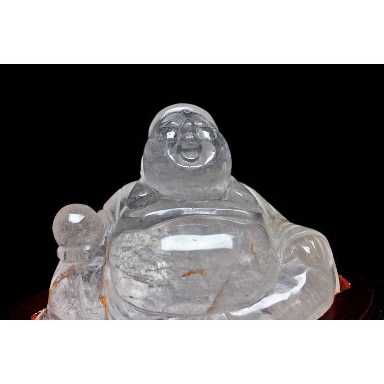 天然石高品質高透明‼️水晶 手彫り 白菜の形に彫刻した物 白水晶