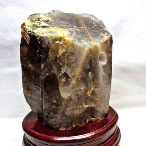1.8Kg スモーキークォーツ 煙水晶 原石 虹入り 送料無料 一点物 281-74