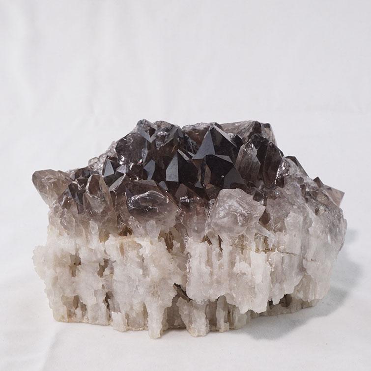 1.4Kg スモーキークォーツ クラスター モリオン 黒水晶 原石 ブラジル