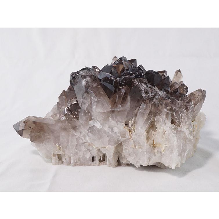 1.4Kg スモーキークォーツ クラスター モリオン 黒水晶 原石 ブラジル