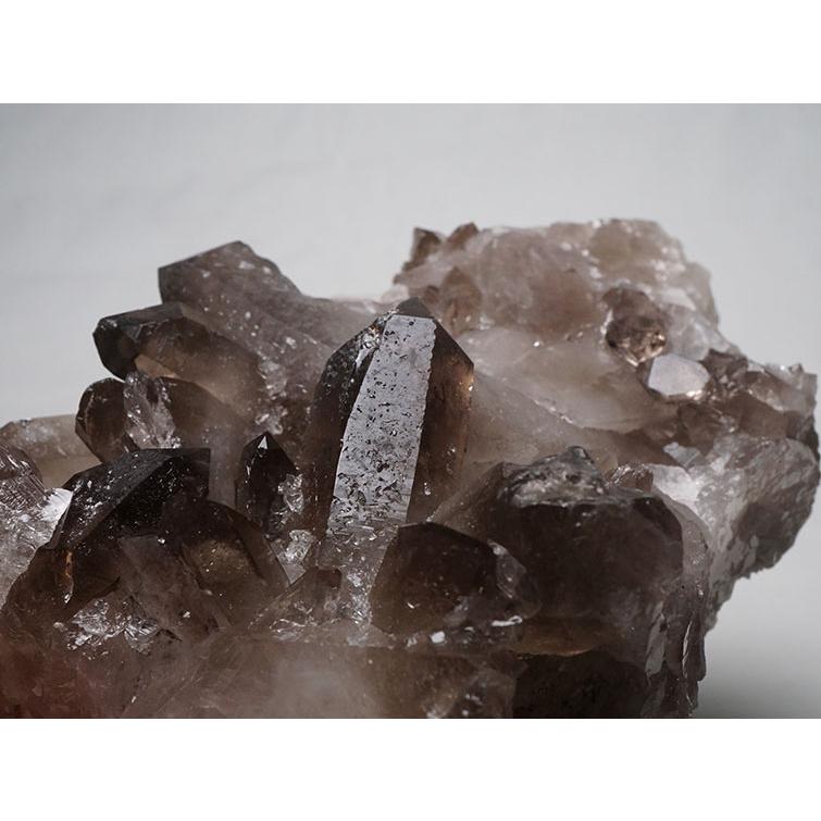 スモーキークォーツ クラスター 煙水晶 原石 モリオン 黒水晶 ブラジル産 一点物 送料無料 282-510_3