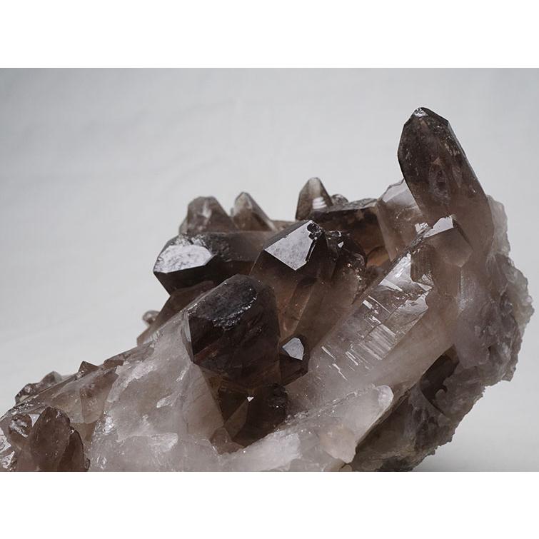 スモーキークォーツ クラスター 煙水晶 原石 モリオン 黒水晶 ブラジル産 一点物 送料無料 282-510_4