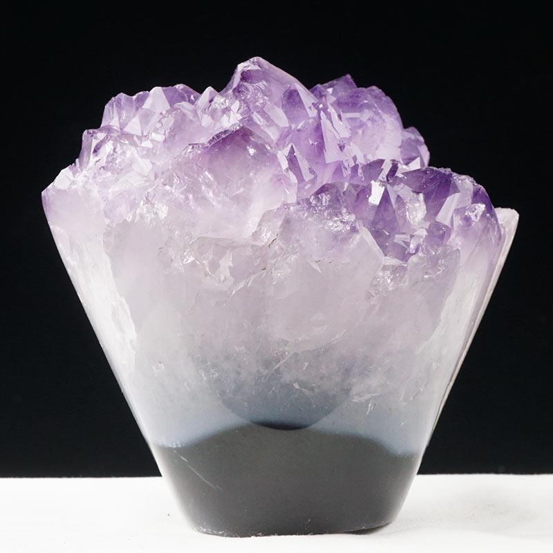 1.1Kg アメジスト クラスター 原石 ウルグアイ産 花型 フラワー