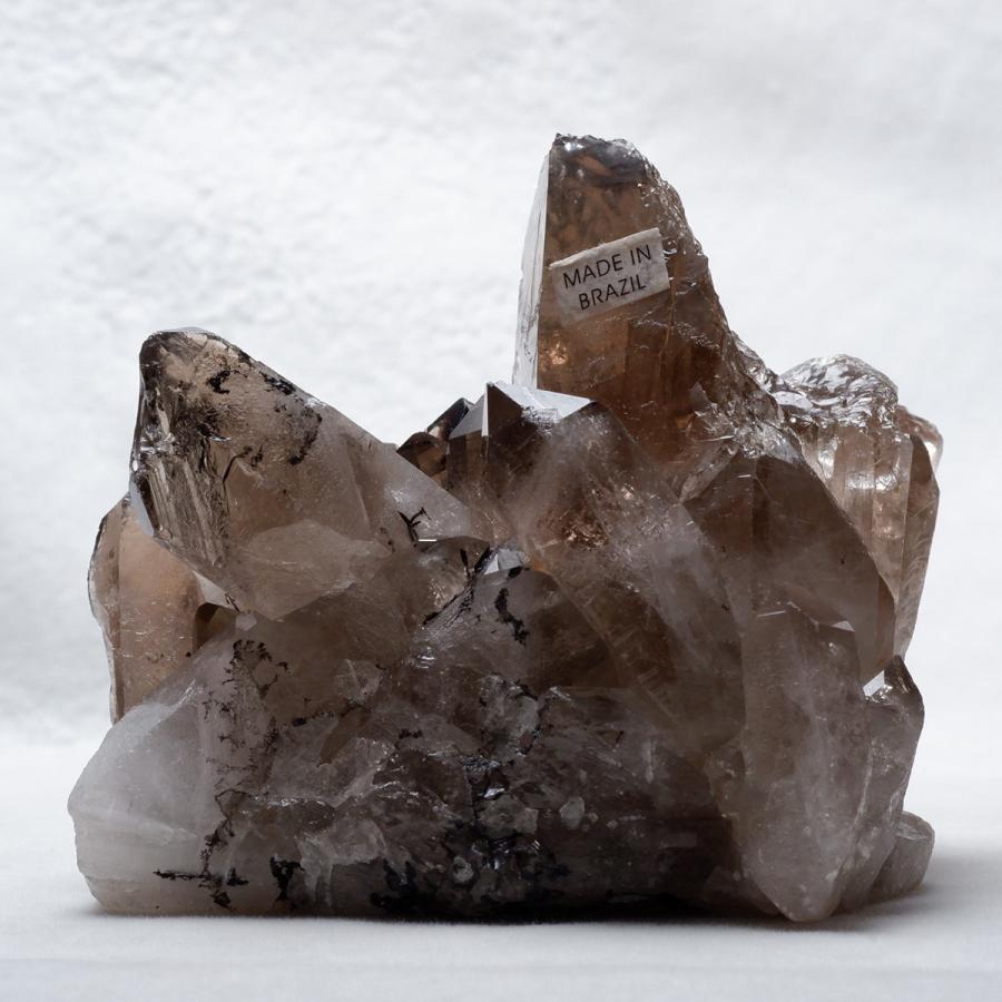 スモーキークォーツ クラスター ブラジル産 モリオン 黒水晶 原石 一点