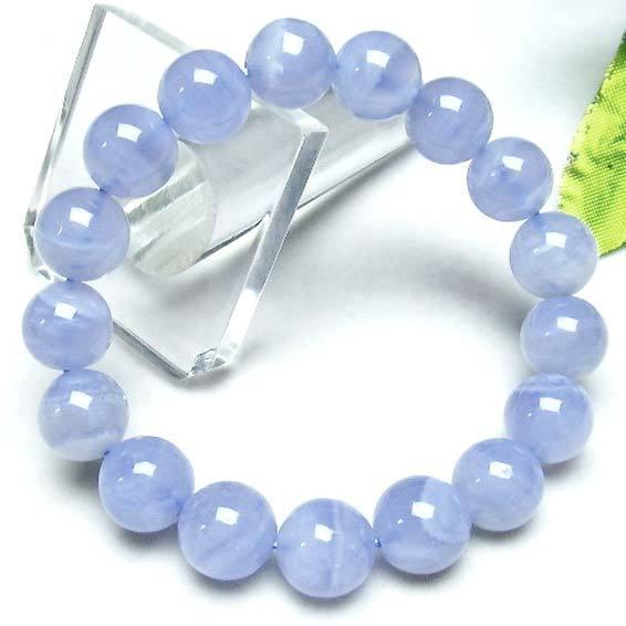 ブルーレースアゲート ブレスレット 11.5mm ランダム発送 メール便送料