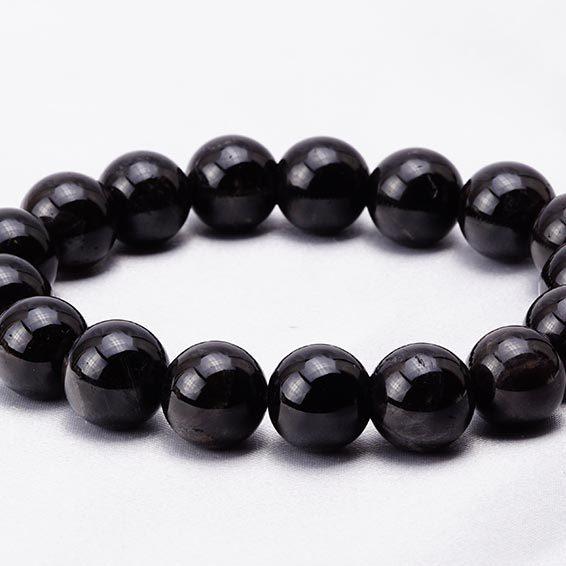 モリオン 黒水晶 ブレスレット 12mm〜13mm ランダム発送 メール便送料