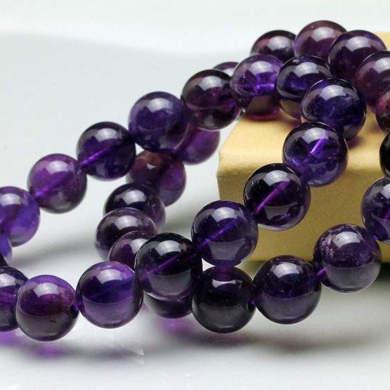 アメジスト ブレスレット 12mm ランダム発送 メール便送料無料 [M便 1