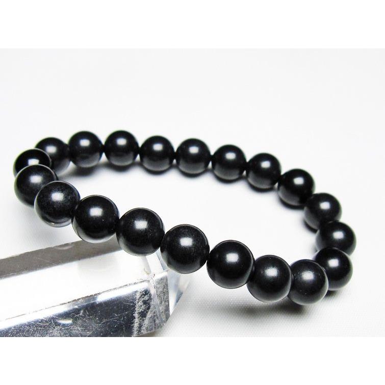 ブラックシリカ ブレスレット 10mm black silica 黒鉛珪石 ブレス