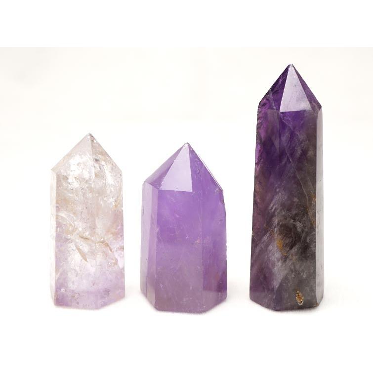 アメジスト ポイント 六角柱 1個 約26g〜40g ランダム発送 742-9