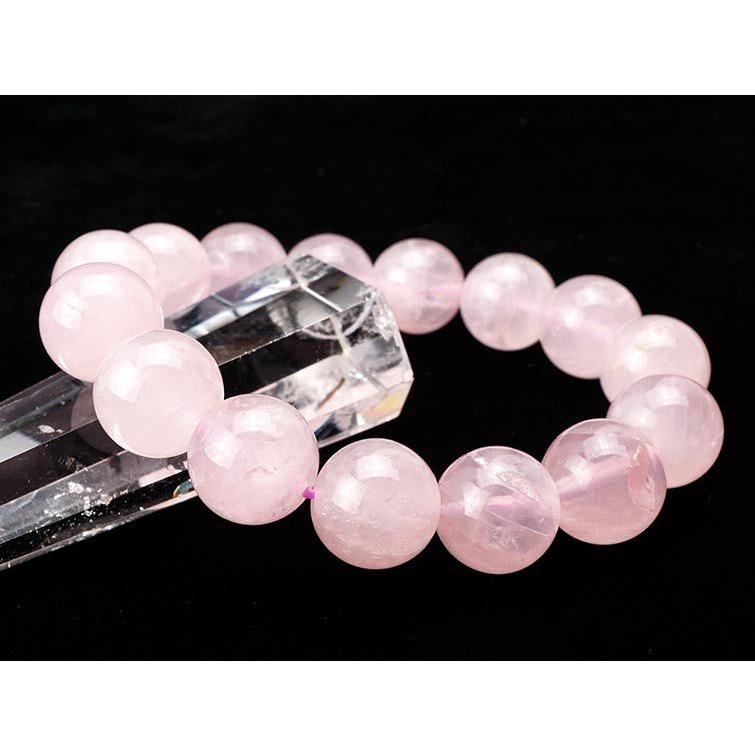 ローズクォーツ ブレスレット 14mm ランダム発送 メール便送料無料 [M