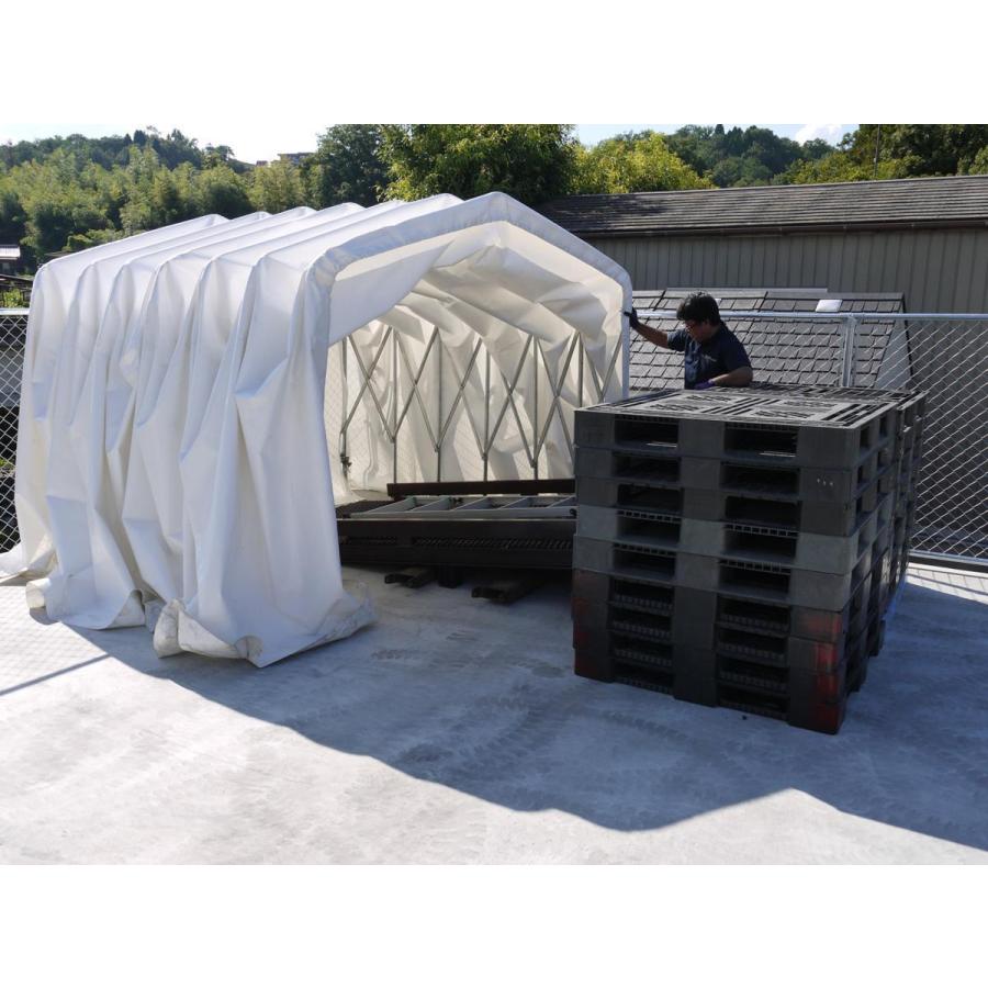 a_BELLOWS SHED(ベローズシェッド) 伸縮式移動簡易テント 車庫 倉庫