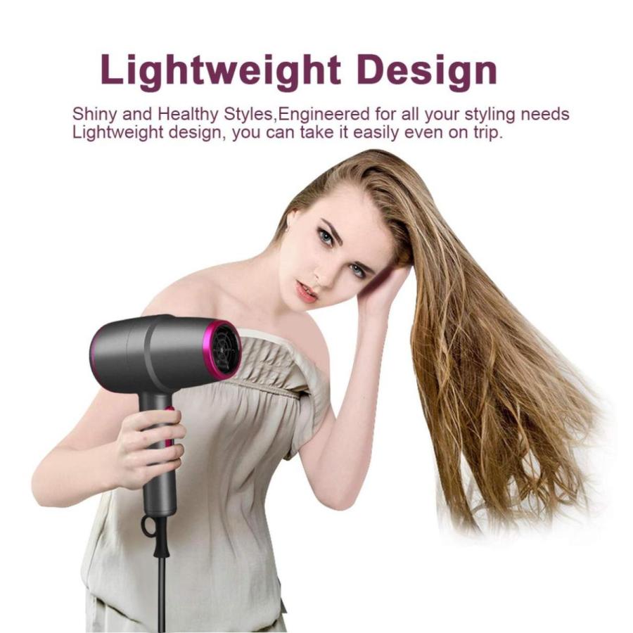 ヘアドライヤー 2200W プロのサロングレード 3段階風速 冷熱風 57℃恒温 低騒音 軽量 DCモーター負イオンブロードライヤー|tosishop266|05