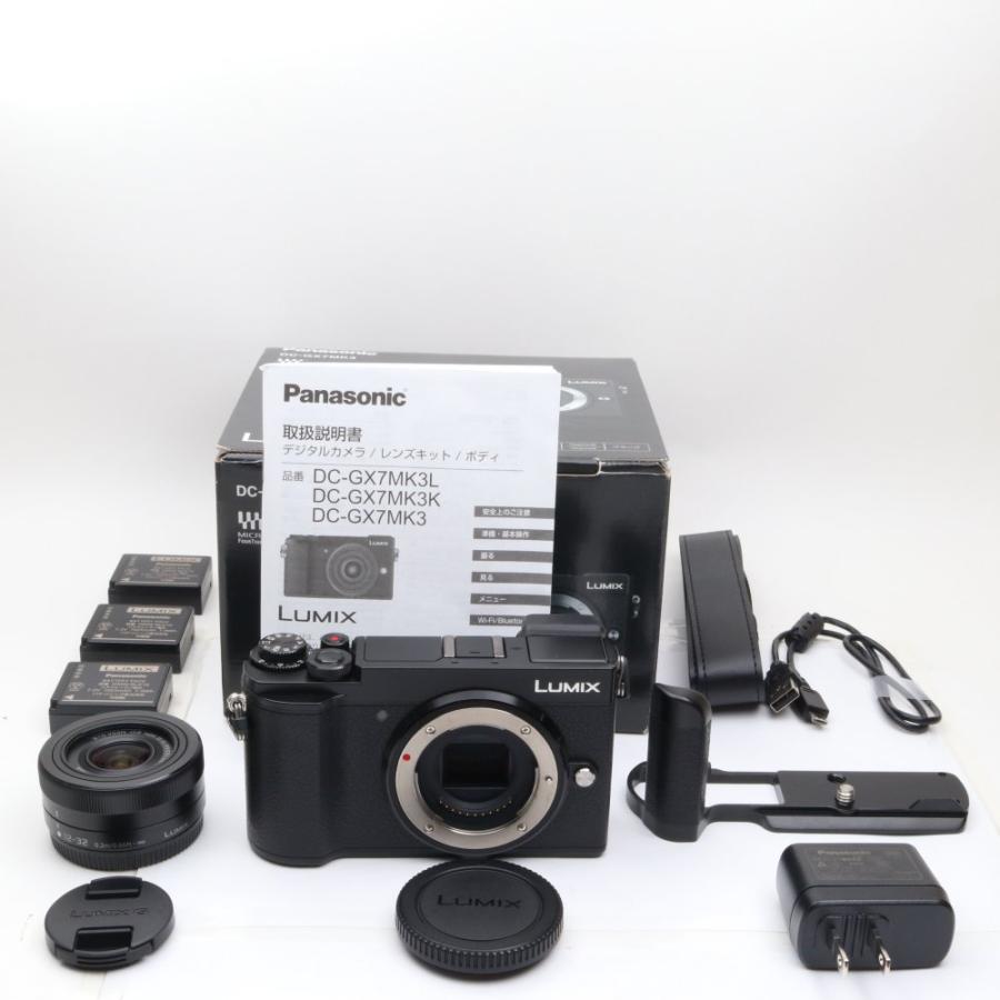 パナソニック ミラーレス一眼カメラ ルミックス GX7MK3 標準ズームレンズキット ブラック DC-GX7MK3K-K :3704