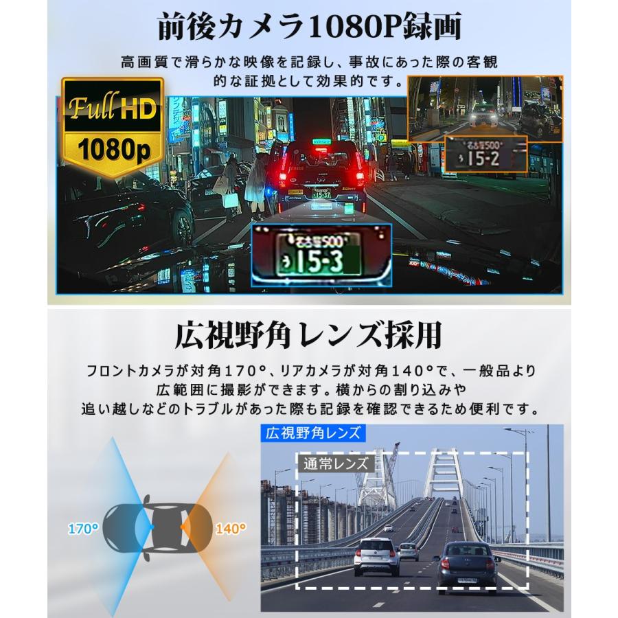 PORMIDO ドライブレコーダー ミラー型 前後 2カメラ 12インチ 20 PORMIDO ドライブレコーダー ミラー型 前後 2カメラ 12インチ 20